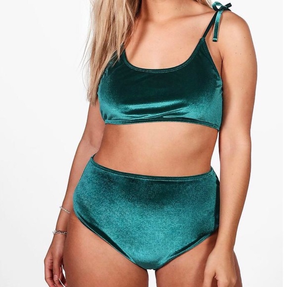 green velvet swimsuit